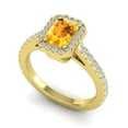 thumbnail image 2 of Diamond-Capitals 2.95 Carat Elegant Natural Diamond Citrine Gemstone Bridal Ring for Women Solid 18K Yellow Gold Size 10, 2 of 8