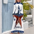 thumbnail image 4 of 4Th Of July Independence Day Women's Long Dress Long Sleeves Dress Vintage Dresses Party Maxi Dress High Waist Dress, 4 of 4