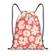 thumbnail image 1 of Fotbe Beige Flowers Bolsa Mochila con Cordón Estampada, Bolsa de Gimnasio Deportiva, Bolsa Cinch, Bolsa con Cordón para Hombres y Mujeres-Medium, 1 of 6