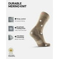 thumbnail image 2 of PUMIER Merino Wool Hiking Crew Socks for Men & Women, Cushioned Anti-Blister, Breathable - 3 Pairs, 2 of 5