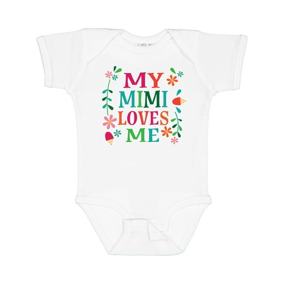 Inktastic My Mimi Loves Me Girls Girls Baby Bodysuit