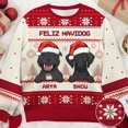 thumbnail image 3 of Suéter navideño feo con dibujo de gato, suéter navideño con impresión 3D, regalo de Papá Noel, sudadera 3D para hombre, otoño e invierno, 3 of 5