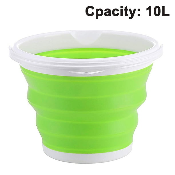 Collapsible Bucket with Handle Foldable Beach Toys Container, 5L /10L