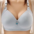 thumbnail image 4 of ATOYSOY Women's Plus Size Everyday Bra Wireless Breathable Push Up Underwear Smoothing Comfort Bra Support Full Coverage Bra Clearance Blue S, 4 of 4