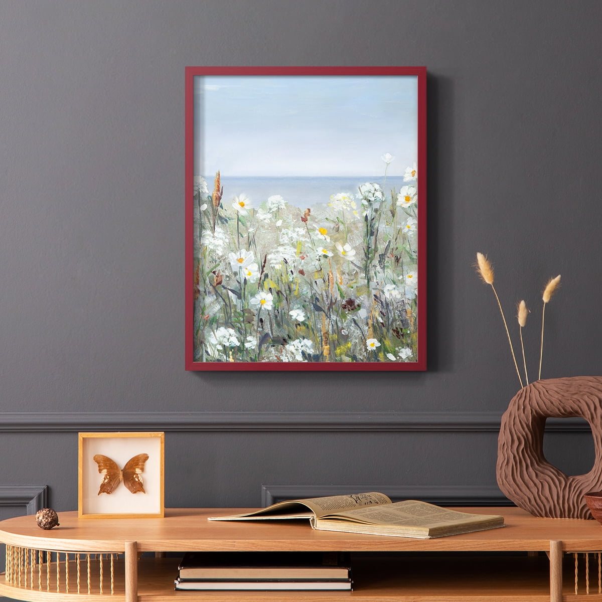 Wild Sea Breeze I Framed Print in Red Solid Wood 8 x 10 Framed Print