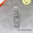 thumbnail image 5 of Moon Keychain Gifts For Women Men Handbag Accessorie Key Chain DIY Handmade Jewelry Stainless Steel Geometric Keyring, 5 of 5