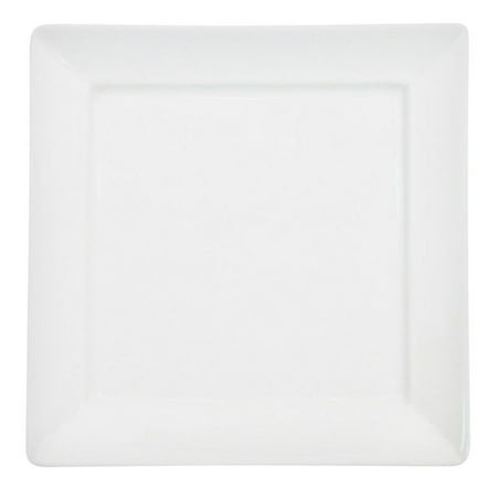 Cac F-Sq6 Paris French 6" Bone White Square Porcelain Plate - 36/Case