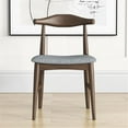 thumbnail image 2 of Silas Mid Century Modern Furniture Style Gray Fabric Dining Chair, 2 of 6