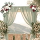 thumbnail image 4 of Flores de arco para boda (paquete de 2), rosas artificiales polvorientas para decoración de letreros de bienvenida y arcos florales para ceremonias y recepciones (rosas ruborizadas y blancas), 4 of 6