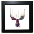 thumbnail image 1 of Cabeza de animal artístico renos efecto colorido Unbranded marco cuadrado negro, 1 of 4