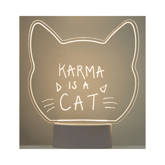 Cat Write On Neon Light. USB-Powered Write a Message, Draw Fun Designs. Wipe Clean. Included USB Cable.