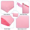 thumbnail image 4 of Uxcell 9.1 x 5.1" Bolsas de Maquillaje de Lona con Correa, 5 Paquete de Bolsa de Cosméticos con Cremallera, Neceser, Rosa, 4 of 6