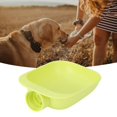 thumbnail image 3 of Fregadero universal para cuenco de agua de plástico para mascotas, portátil, de calidad, para exteriores, para perros pequeños y gatos (verde), 3 of 8