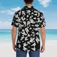 thumbnail image 6 of Paper Plane Hawaiian Shirts For Men, Summer Short-Sleeve Relaxed-Fit Button-Down Shirts Large, 6 of 9
