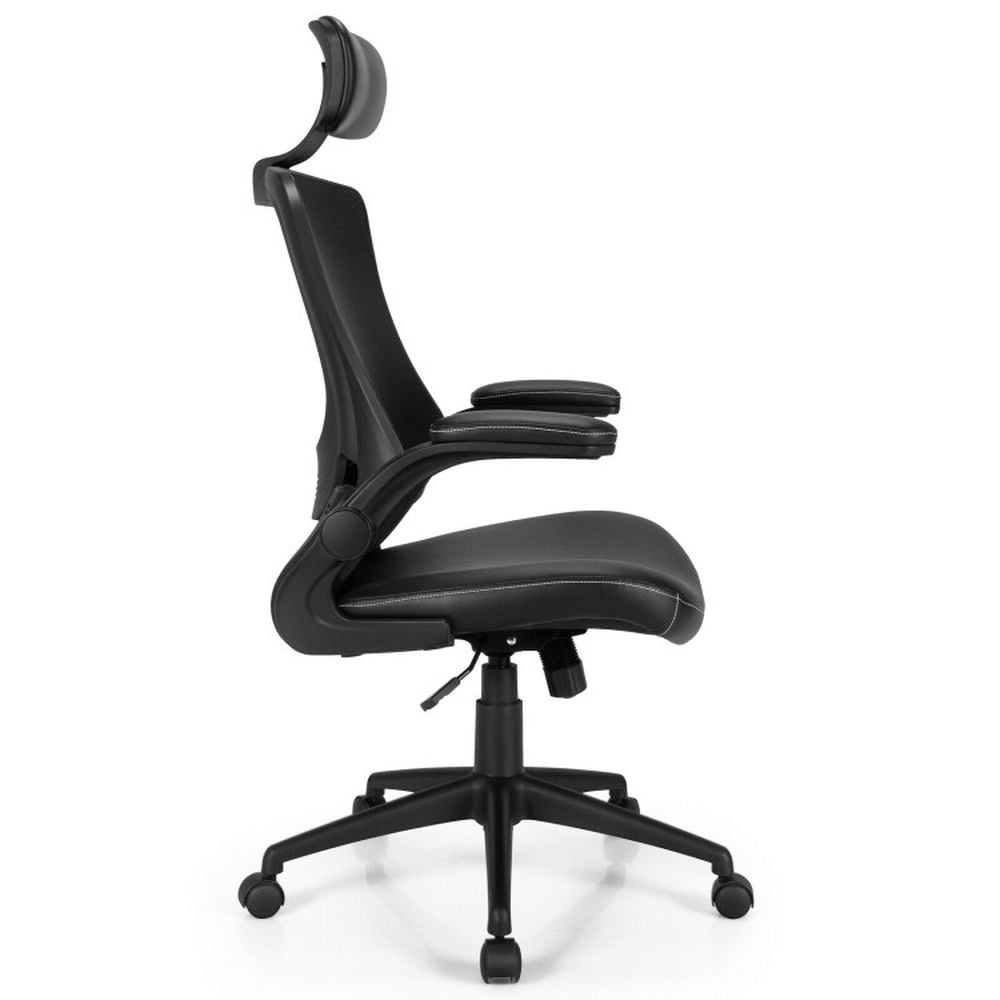 Demi Bonn High-Back Executive Office Chair with Adjustable Lumbar Support and Headrest for Home, Bedroom, Study, Black