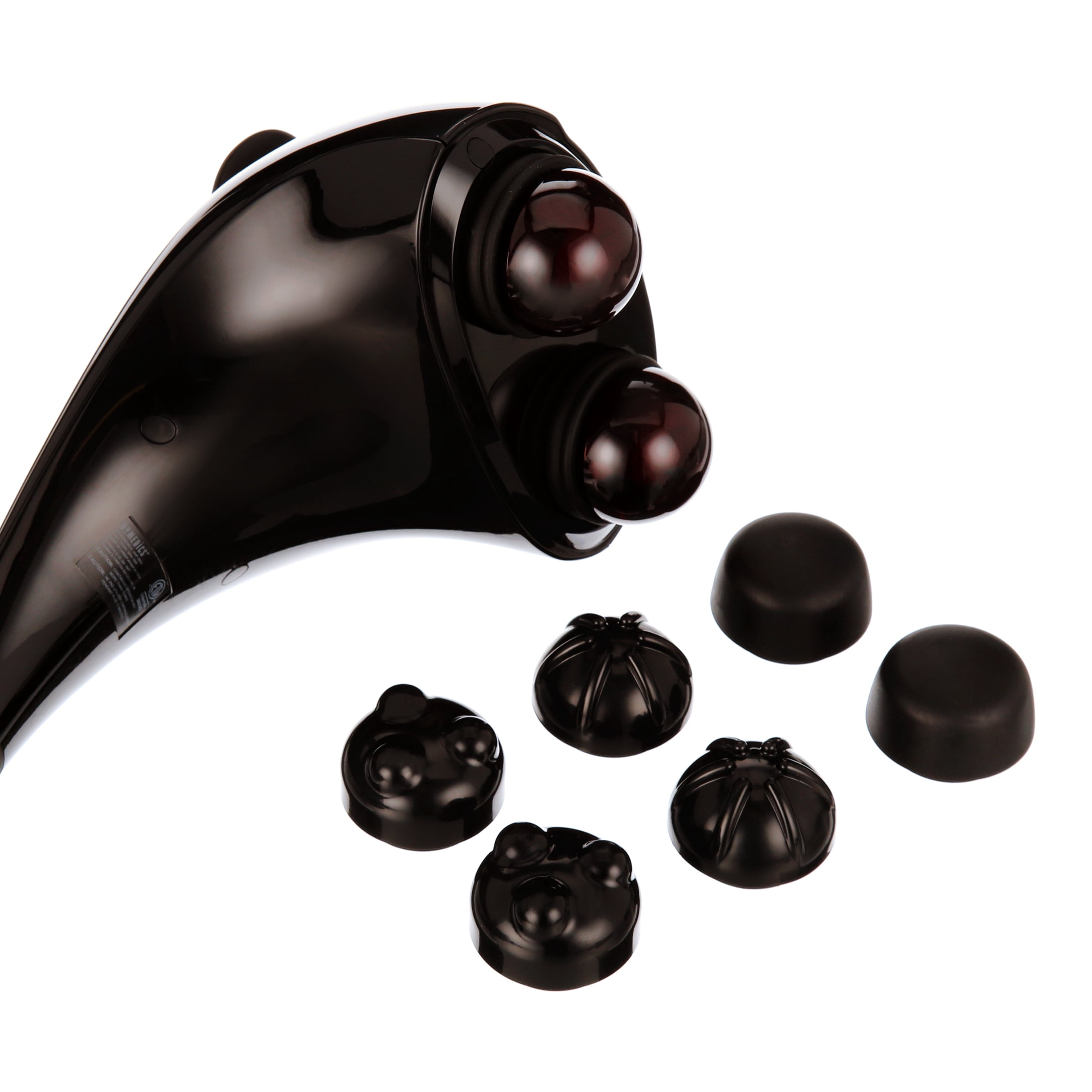 HoMedics Twin Percussion Pro Massager with Heat, Handheld Back Massager, Dual Node Heated Back, Neck, and Body Percussion Massager with Interchangeable Nodes to Relieve Back, Neck, Shoulder Tension