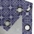 thumbnail image 4 of Ambesonne Dutch Grommet Curtain, Ornate Floral Swirls, 50" x 108", Indigo and White, 4 of 6