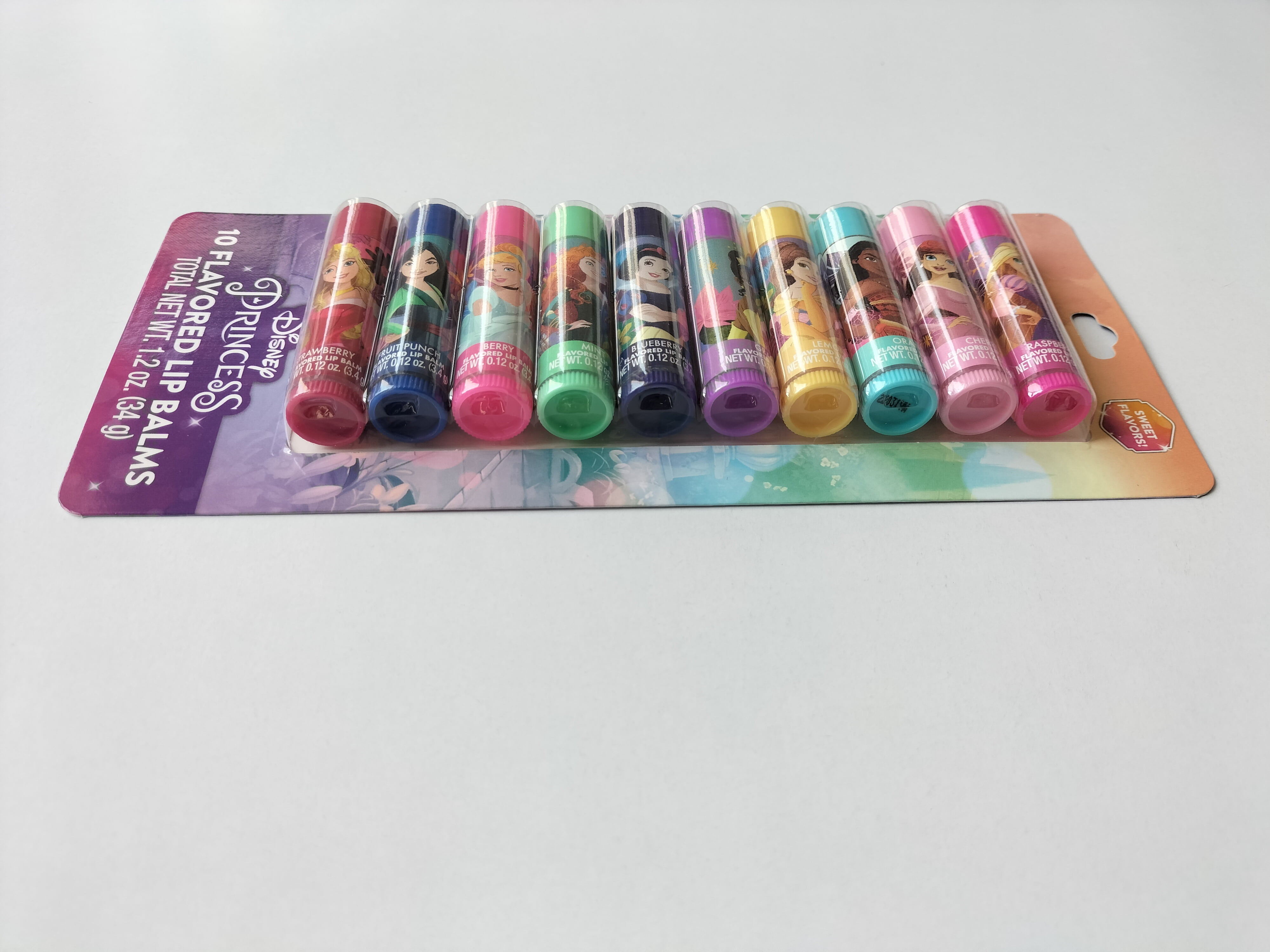Disney Princess 10 Pack Assorted Lip Balm, 1.2 oz