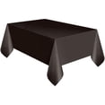 thumbnail image 1 of Unique Industries Black Solid Rectangular Plastic Tablecloths, 54" x 108" - 3ct, 1 of 3