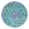 thumbnail image 3 of Unique Loom Matrix Trellis Collection Area Rug - Deco (8' Round Blue/Ivory), 3 of 7