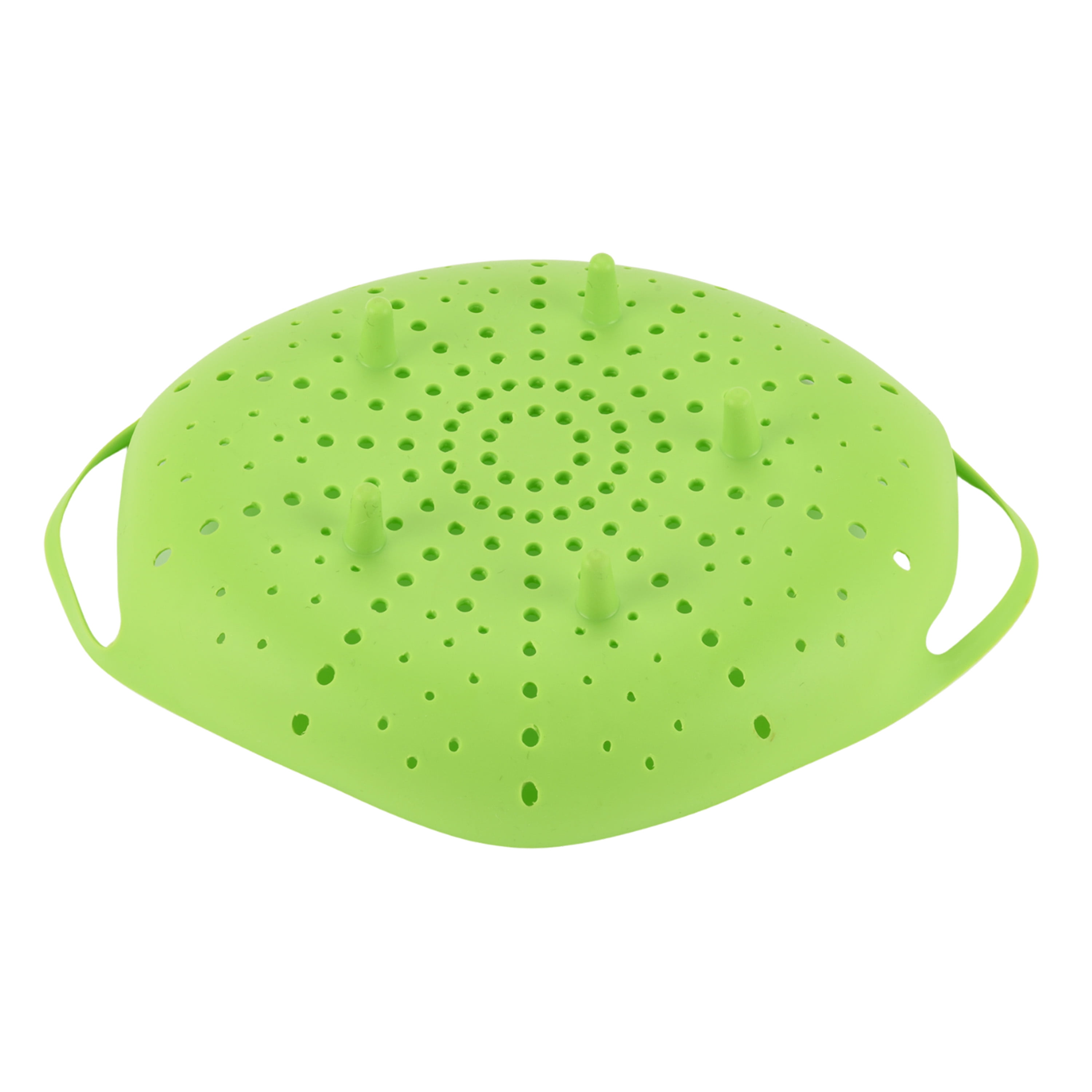 Mainstays Silicone Vegetable Steamer Green Works with 9.5 inch Diameter  Pots