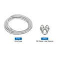 thumbnail image 3 of Uxcell 3/16 Clear Vinyl Coated Wire Rope 20ft Galvanized Steel with 2PCS M6 Loop Sleeves, 3 of 7