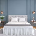 thumbnail image 2 of PiccoCasa Polyester Brushed Bed Skirt with Elastic Dust Ruffles 16" Drop, Twin Snow White, 2 of 9