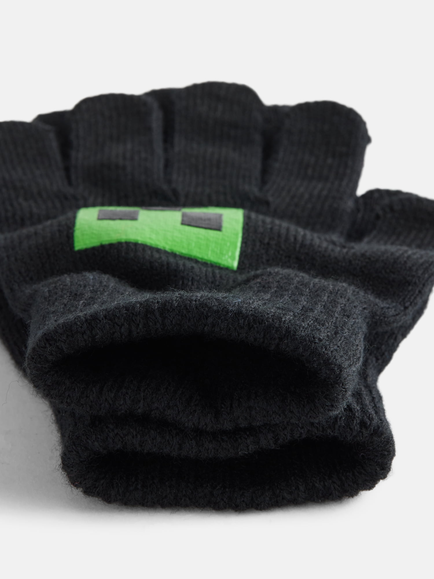 Minecraft Boys Ribbed Knit Beanie and Gloves Set, 2 Piece, One Size
