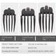 thumbnail image 4 of 3Pcs / Set Hair Limit Peines Protector de Corte Accesorio para Recortadores de Cabello 32 Mm 38 Mm 51 Mm Herramienta Necesaria para Corte de C - gris Sunnimix Peines guía, 4 of 8