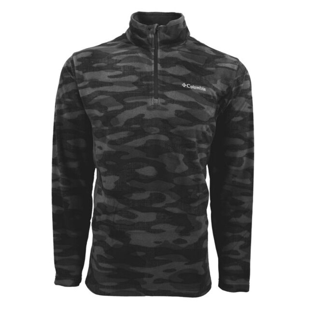 patterned half zip fleece