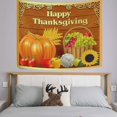 thumbnail image 3 of FREEAMG Tapestry Wall Hanging Thanksgiving Fruits Pumpkin Sunflower Tapestry Decorative Tapestries Wall Art Wall&nbsp;Blanket&nbsp;Bedding Tapestry for Bedroom Living Room Dorm Home Decor 90"x60", 3 of 7