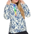 thumbnail image 5 of Yiaed Vintage Floral Birds Print Womens Casual Hoodies Crew Neck Long Sleeve Sweatshirts With Pocket Pullover Tops Women's Hooded Sweatshirt-Medium, 5 of 5