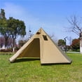 thumbnail image 5 of Tipi Hot Tent with Fire Retardant Stove  for Flue Pipes, 3~4 Person, Lightweight, Teepee Tents for Family Team Outdoor Backpacking Camping Hiking, 5 of 7