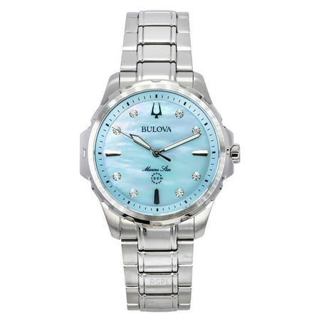 Bulova 96P248 Women's Marine Star Blue Mop Dial Steel Bracelet Watch