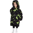 thumbnail image 2 of Wehilion 2-6YR Oversized Sweatshirt Hooded Blanket Sherpa Hoodie for Girls Boy Wearable Blanket Hoodie for Kids Toddlers, 2 of 6