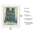thumbnail image 2 of France - Cathedral of Our Lady of Reims (La Cathedral De Reims) - Vintage Travel Poster by Maurice Utrillo c.1910s - Fine Art Rolled Canvas Print 20in x 26in, 2 of 4