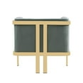 thumbnail image 5 of Manhattan Comfort Paramount Velvet Accent Armchair in Gray/Polished Brass, 5 of 5