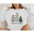 thumbnail image 5 of ALLTB Merry Christmas Sweatshirt for Women Long Sleeve Tree Pullover Graphic Lightweight Xmas Top, 5 of 6