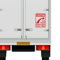 thumbnail image 2 of Caution This Truck Makes Wide Turns Vinyl Decal Sticker Many Colors & Sizes Wide Turn Sign Truck Safety Markings for Dry Van and Reefer Trailers Truck Decals & Markings (5" x 8", Red), 2 of 8