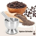 thumbnail image 2 of Stainless Steel Mortar Pestle Set Garlic Spice Grinder Kitchen Tool, 2 of 8