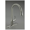 Kohler K-597 Simplice 1.5 GPM Single Hole Pull Down Kitchen Faucet - Vibrant Stainless