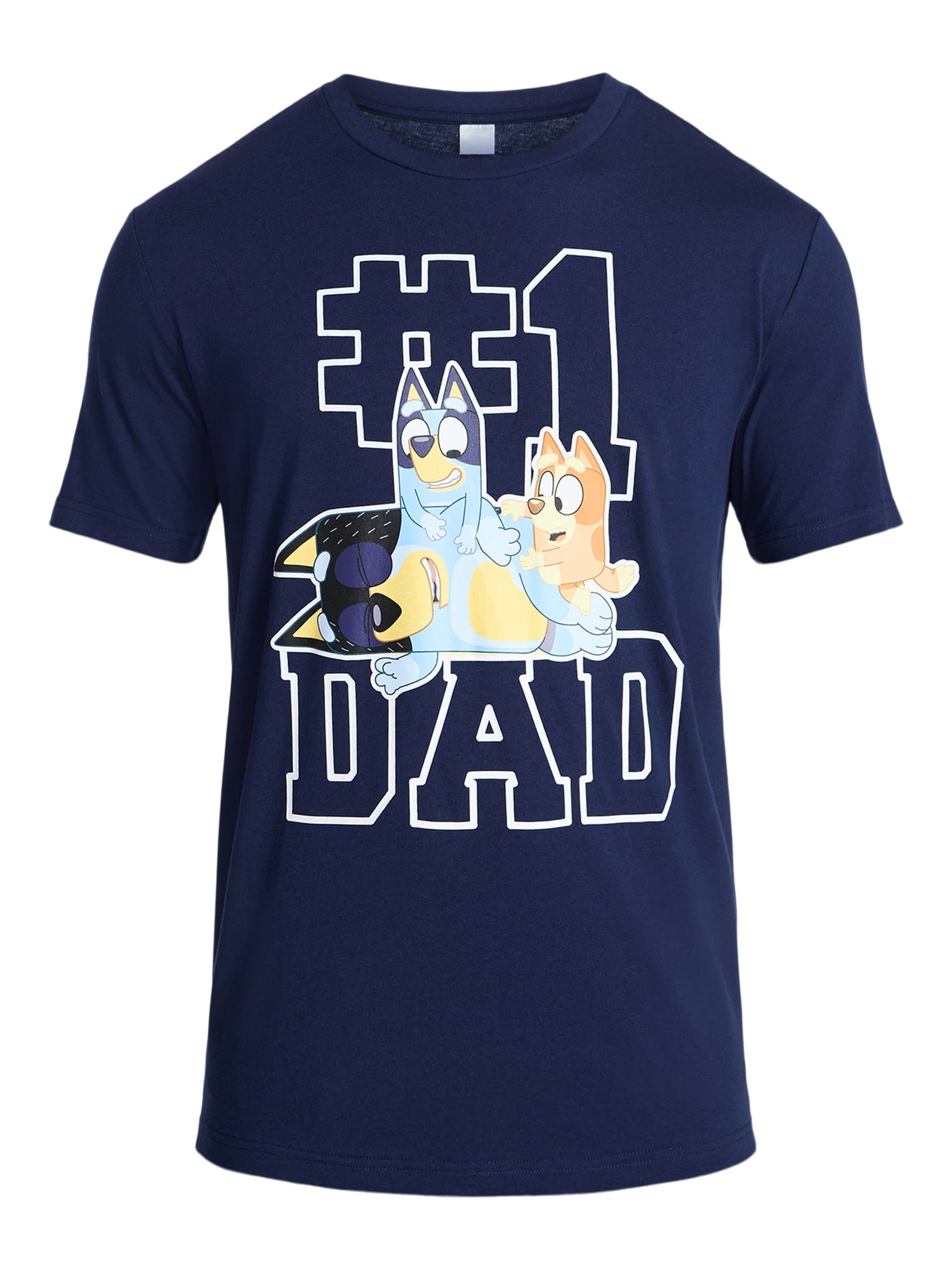 Bluey Men's and Big Men's Father's Day Graphic Tee, Sizes XS-5XL
