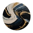 thumbnail image 4 of WYYP Metaphysical Painting Abstract Brush Strokes Round Tablecloth 100% Polyester Fiber Table Decoration White, 4 of 8
