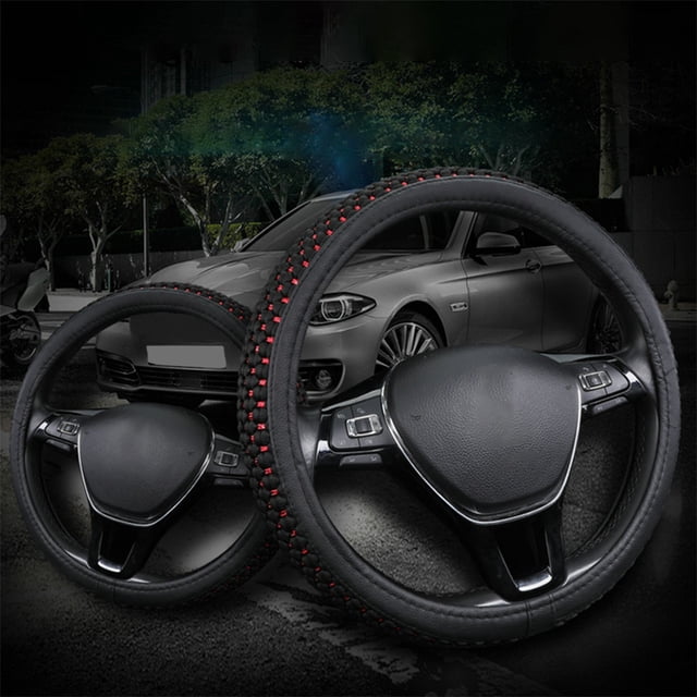 Danhjin Steering Wheel Cover Ice Silk Cool Car Steering Wheel Cover Handle Sleeve Non-Slip Sweat Absorption