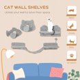 thumbnail image 4 of PawHut 4PCs Cat Wall Shelves with Steps, Scratching Posts, Ladder, 4 of 10