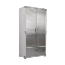 Seville Classics UltraHD® French Door Storage Cabinet with Drawer, 36" W x 18" D x 72" H