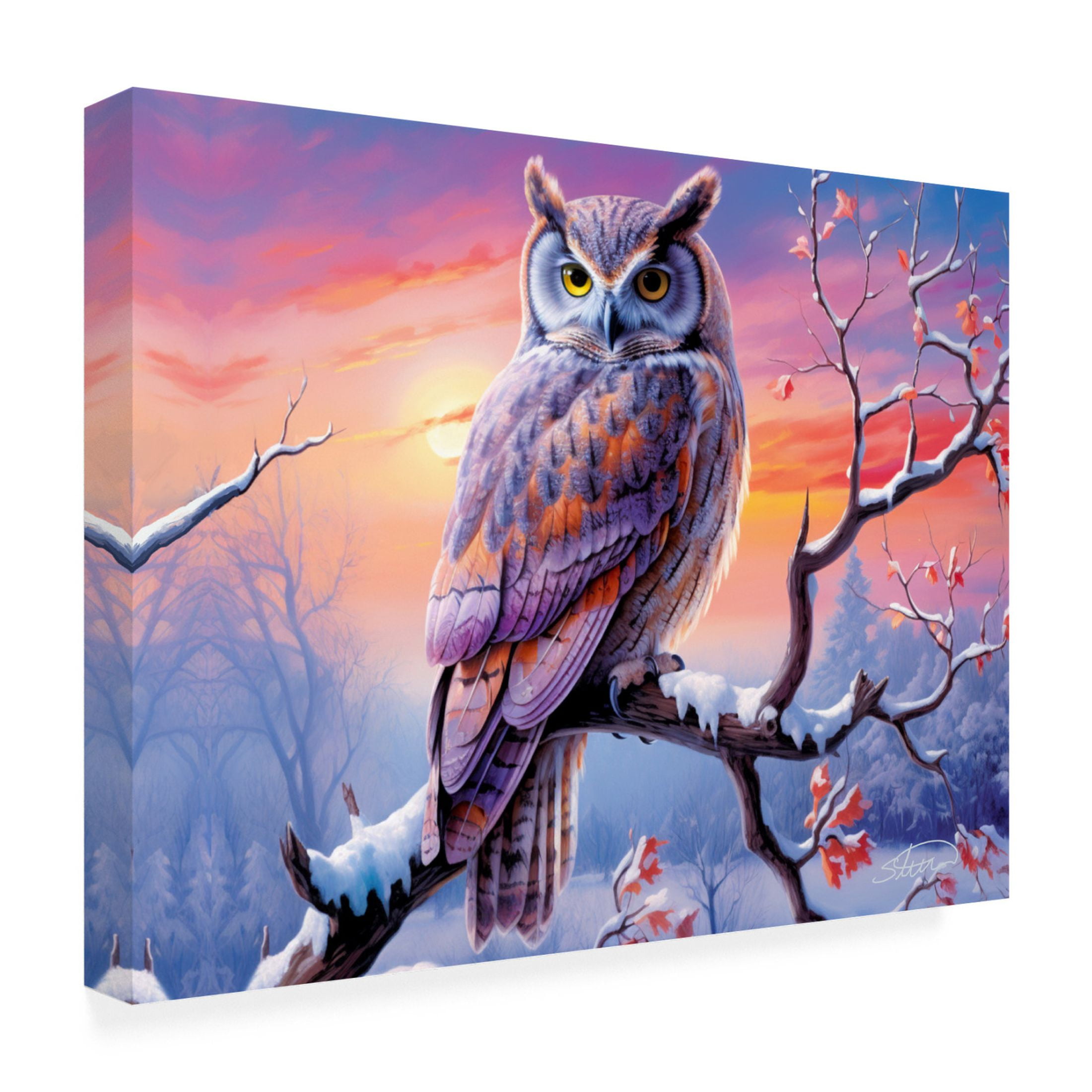Canvas Wall Art - Stewart 'Perfect Evening' Wall Art for Living Room, Bedroom, or Office Décor by Trademark Fine Art - 47 x 35 Inches