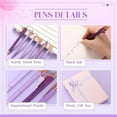 thumbnail image 3 of WuPing 6 Pcs Purple Pens with Box, Metal Crystal Diamond Pen with Black Ink, Pens for Journaling, Office Supplies Fancy Pens for Women, 3 of 6