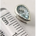 thumbnail image 3 of SilverStarJewel 925 Sterling Silver Tiny Cut Blue Topaz Handcrafted Studs Earrings 0.8 CM, 3 of 3
