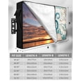 thumbnail image 7 of Outdoor TV Cover 40 to 43 Inch Weatherproof, Teal Coastal Octopus Waterproof TV Screen Protector for Outside Decor with Zipper and Pocket 40"L x 25"H , Ocean Starfish Shell Nautical Map, 7 of 7